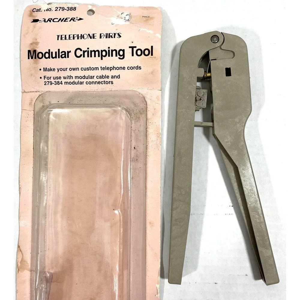 Vintage Archer Modular Crimping Tool Telephone Parts Cat No 279-388 Gray Plastic